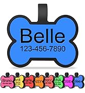 Joytale Silicone Dog Name Tag, Personalized Deep Engraved Dog Id Tag Silencer, Double Sided Custo...