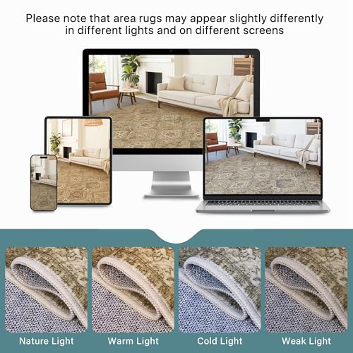 Tapis oriental à poils courts BEIMO vintage lavable 60x150cm