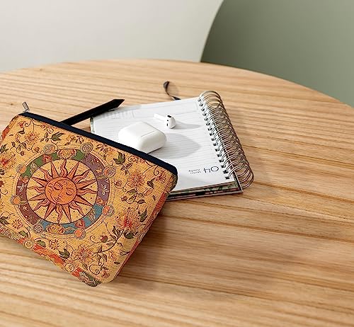 Ayxvt Boho Makeup Bag,boho cosmetic bag,Sun and Moon Makeup Bag,Hippie Flower Pouch Floral Cosmetic Bag, Boho Gifts for Women Teen Girls4