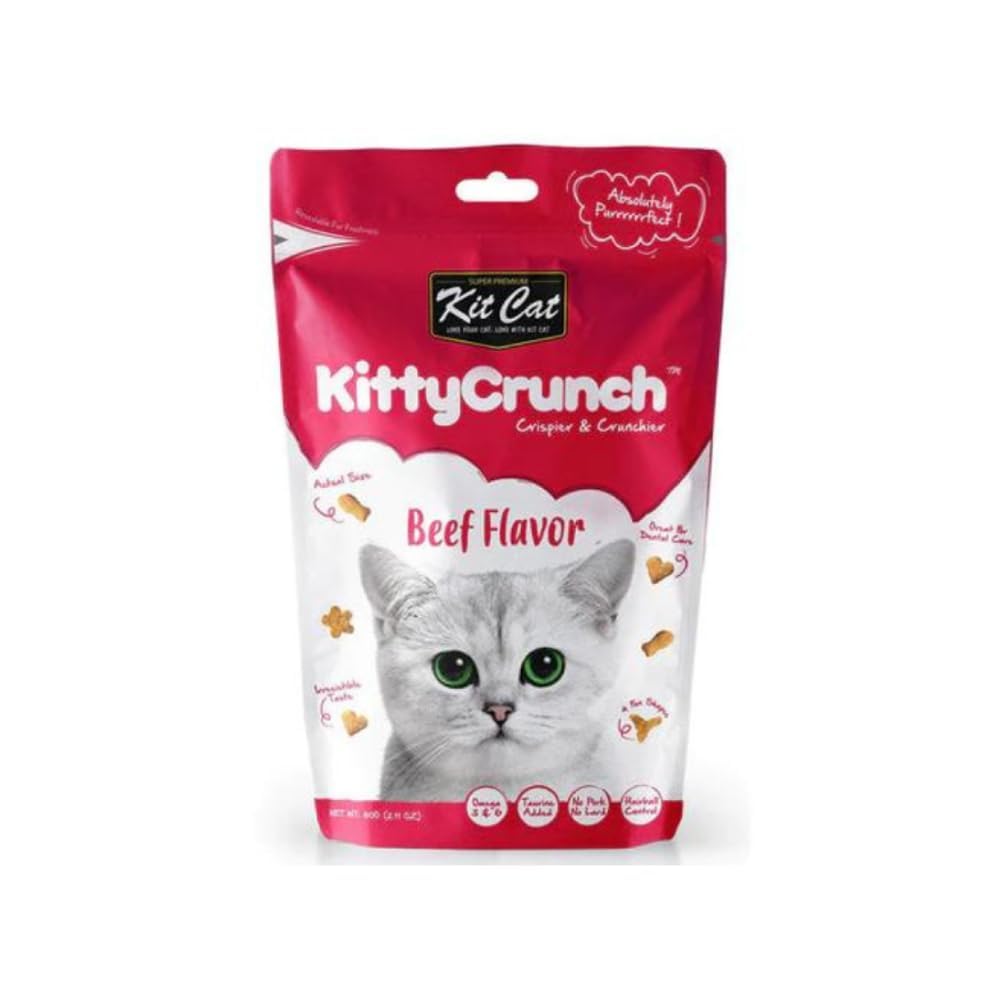 Kitty Crunch Beef Flavour Cat Treats - 60G
