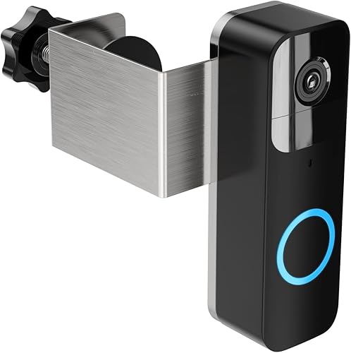 Stouchi Montura de Timbre Parpadeante Sin Taladro, Montura de Cámara de Timbre de Video Antirrobo para Apartamentos, Kit de Soporte de Montura de