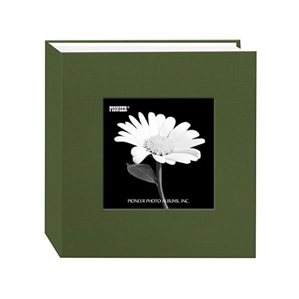 Pioneer 100 Pocket Stoff Rahmen Cover Foto Album, Kräuter-Grün