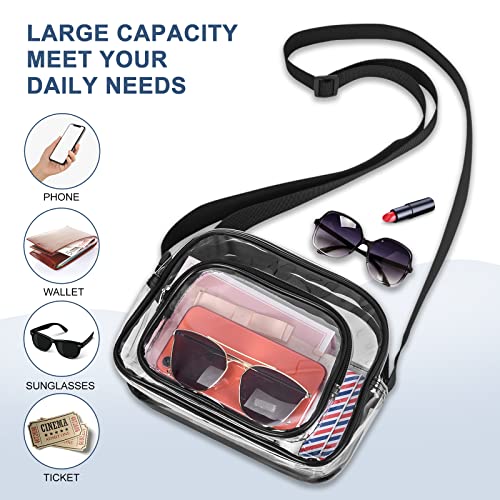 Image of Oraben Clear Bag for Stadium Events Clear Purse Stadium Bag Satchel Handbags for Sports Events Concerts Festivals