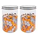 Mczxon Large Coin Bank Jar 2-Pack, Big Clear Plastic Coin Money Tip Change Saving Piggy Jar with Silver Slotted Lid, Large Plastic Coins Piggy Money Change Clear Bank for Adults Teens Kids, XL
