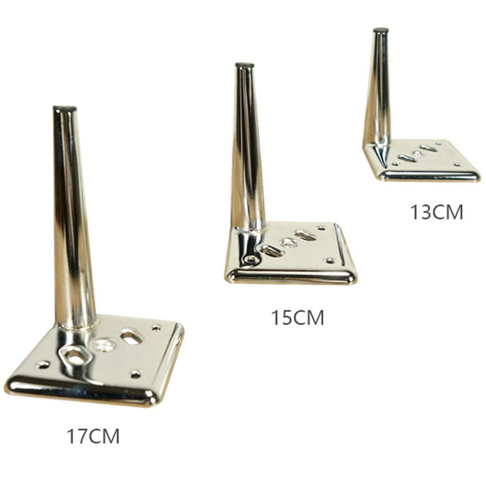 Furniture Legs Nowoczesne meble metalowe sofa nogi stół szafka nóżki do szafki dla majsterkowiczów części zamienne, czarny, zestaw 4 (14 x 15 cm)