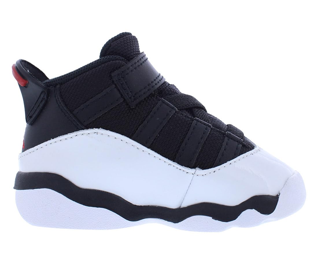 Nike Jordan 6 Rings Infant/Toddler Shoes Size 7, Color: Black/University Red/White-Black