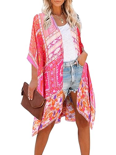 Image of Moss Rose Women Summer Bikini Kimono Bathing Suit Cover Ups for Swimwear