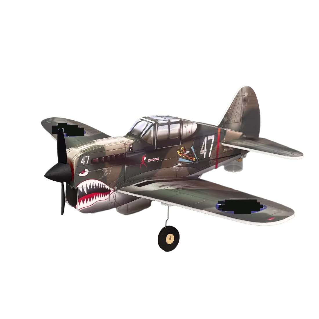Remote Control Airplane, Gyro Stabilized RC Plane, 4 Channel P-40 Flying Tigers Warbird Fixed Wing Scale Model with Flight Control System, Left-Hand Throttle, RTF Kit for Beginner Adults P-40 3 Battery