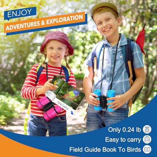 Image of Toys for Boys Ages 3-8: LET'S GO! Kids Binoculars with Bird Watching Manual for 4 5 6 7 8 Year Old Boys Girls Outdoor Toy for Kid Ages 4-6 Camping Telescope Toddler Birthday Gift