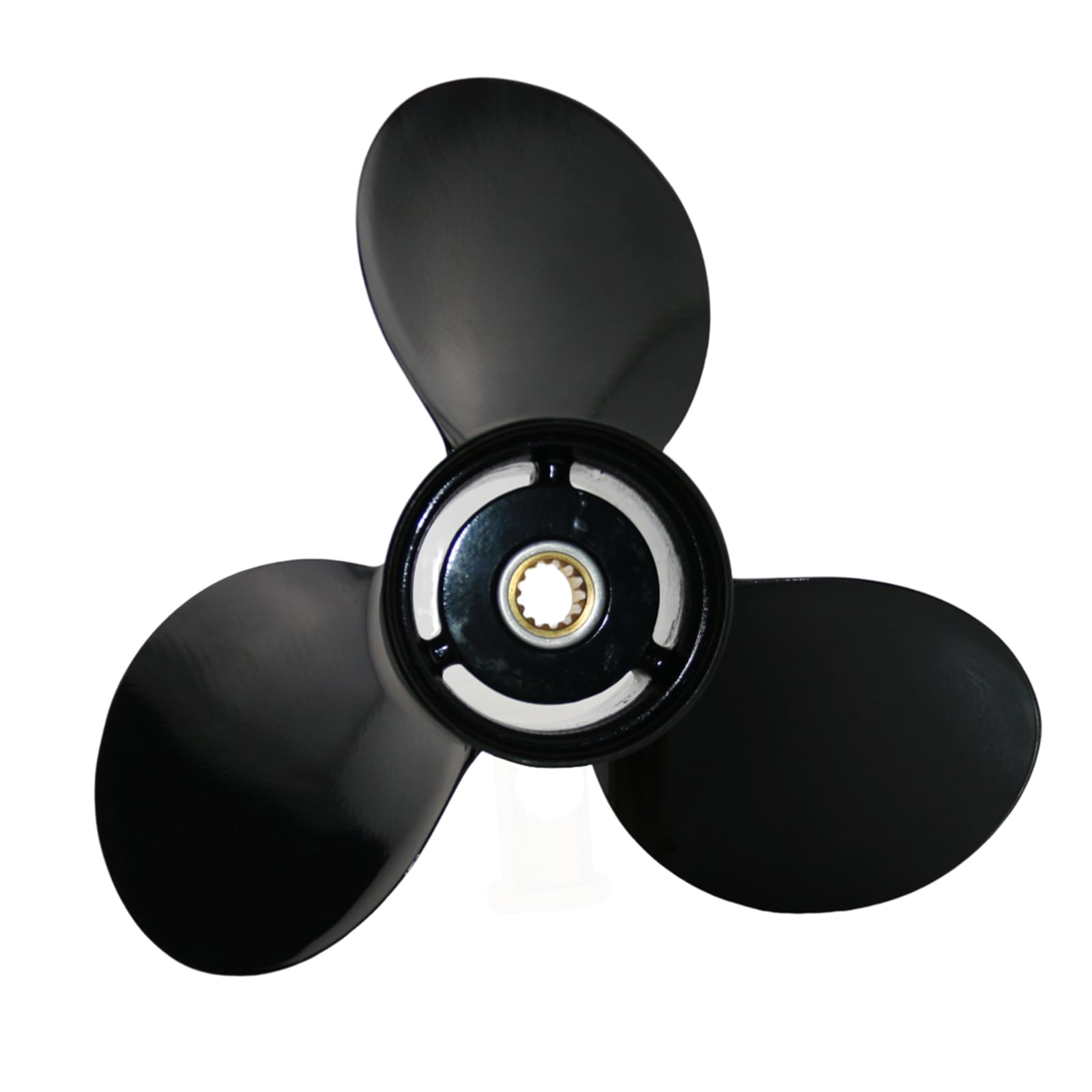 Hélice fueraborda derecha de 3 cuchillas de 3 dientes estriados de 13 1/4 x 17 - La combinación perfecta para fuerabordas Evinrude/Johnson/BRP/OMC de 40-140 HP - Monta las olas con confianza