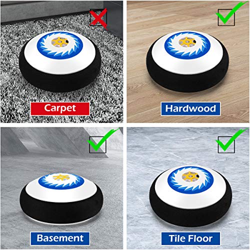 Hover Hockey Set Boys Toys - 2 in 1 Hockey & Soccer Sport Toys With 2 Goals, Hover Ball With LED Lights, Multiplayer Hockey Games, Toys for 3 4 5 6 7 8 9 10 11 12 Year Old Boys Girls Kids Best Gift