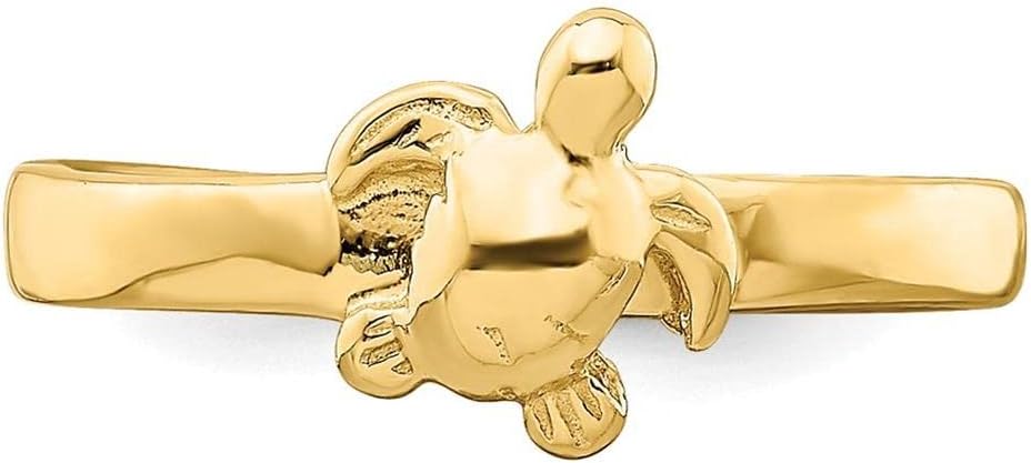 14k Yellow Gold Adjustable Sea Turtle Toe Ring