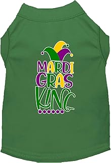 Mirage Pet Product Mardi Gras King Screen Print Mardi Gras Dog Shirt Green XXL