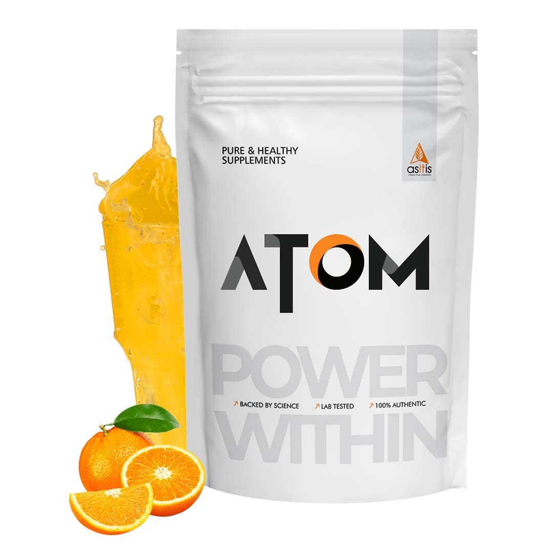 AS-IT-IS ATOM Isotonic Energy Drink 1kg | 104 kcal Energy | Non-GMO Electrolyte mix | Regulates Fluid Balance | Orange Blast Flavor