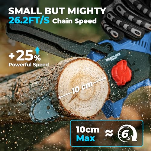 Image of DongCheng 20V Brushless Mini Chainsaw 6-Inch Cordless with Auto Oiler
