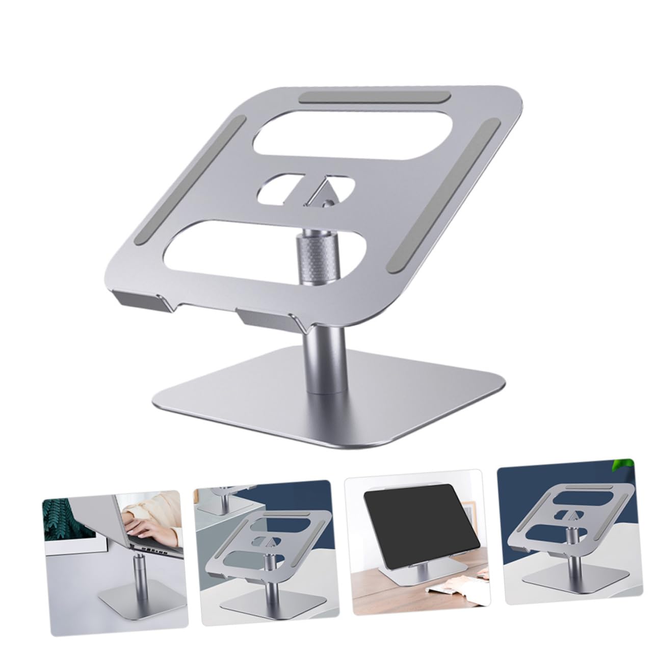 Operitacx Reggi PC Supporto per Laptop in Lega di Alluminio, Design Ergonomico e Area Ampia Sagomata, per Ufficio e Dissipazione del Calore