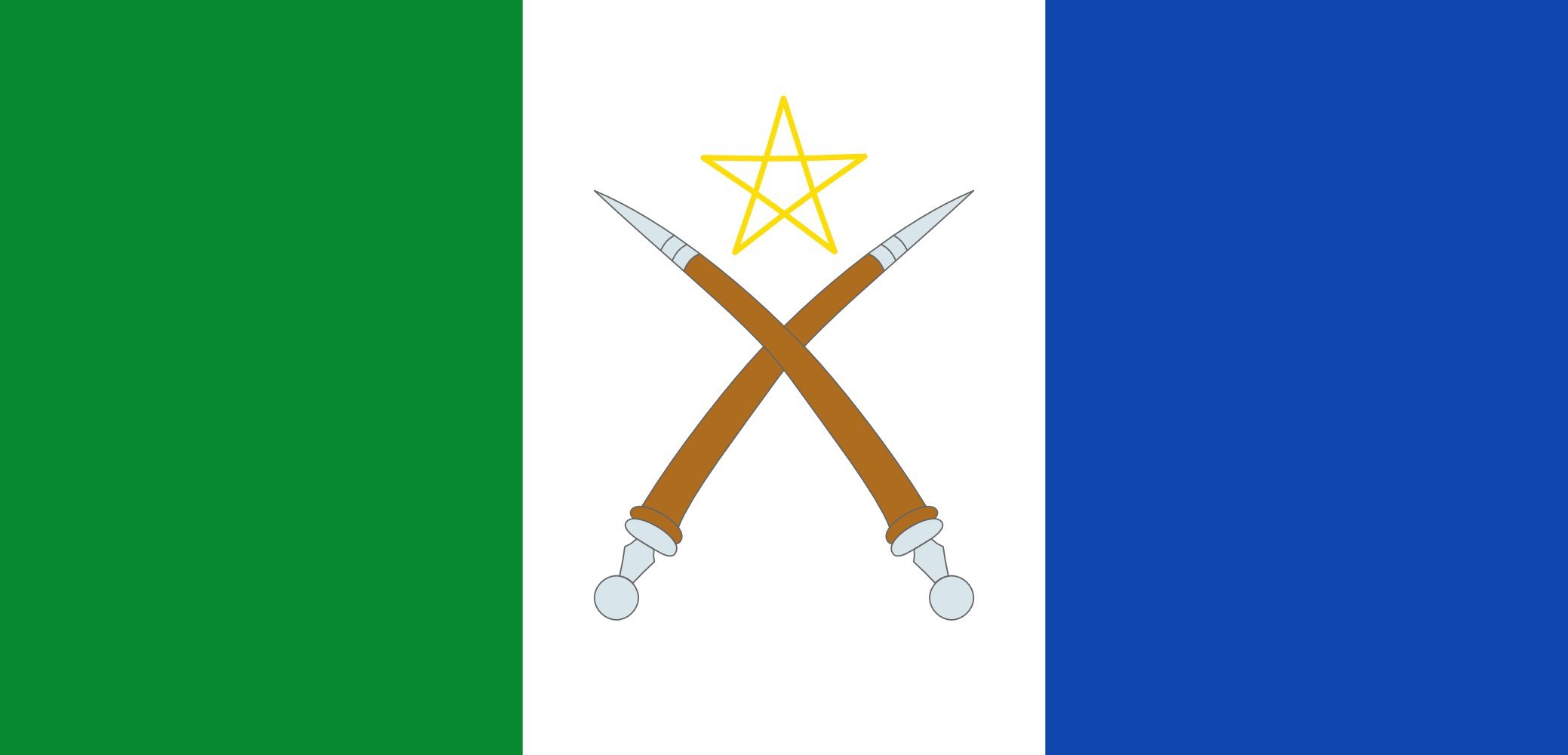 Drapeau Afar Region 1994-2012 grand format drapeau paysage historique