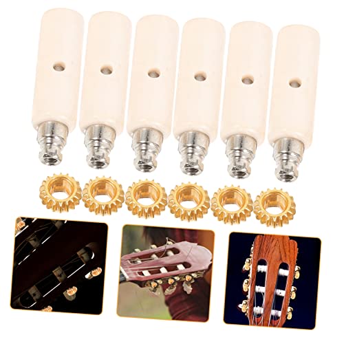QUMIIRITY チューニングペグボタンギア ネジ滑り防止設計 軽量 小型 ギターチューニングヘッドギア エレキギター ベース用