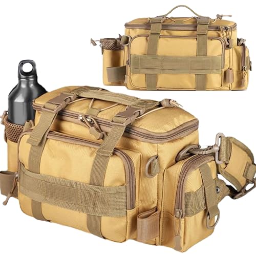 YUEMING Bolsa de Pesca de Carpas, Bolsas de Aparejos de Pesca con Cinturón y Correa para el Hombro, Impermeable Bolsa de Pesca en el Mar para equipo de pesca al aire libre