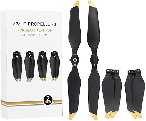 Miniatura 9 de 2 pares de hélices CWCCW 8331 de repuesto de cuchillas de repuesto, hélices RC Drone de bajo ruido de liberación rápida para DJI Mavic Pro Platinum