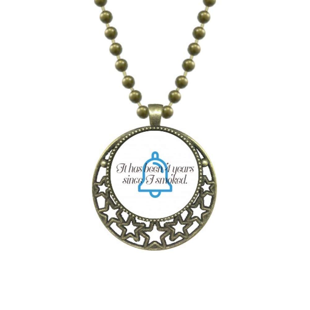 Perseverance Prohibiting Smoking Time Pendant Star Necklace Moon Chain Jewelry