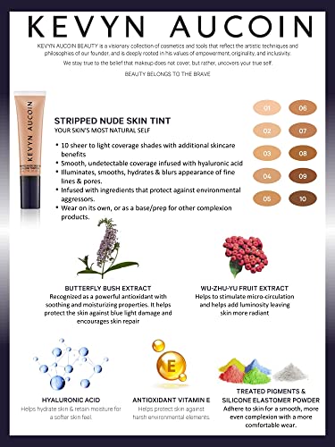 Kevyn Aucoin Stripped Nude Skin Tint, St 02 (Light) Shade: Tinted Makeup Foundation With Blue Light Protection. Sheer To Light Coverage. Blurs Imperfections For A Natural Even Finish. Comfortable Wear. #TOP3