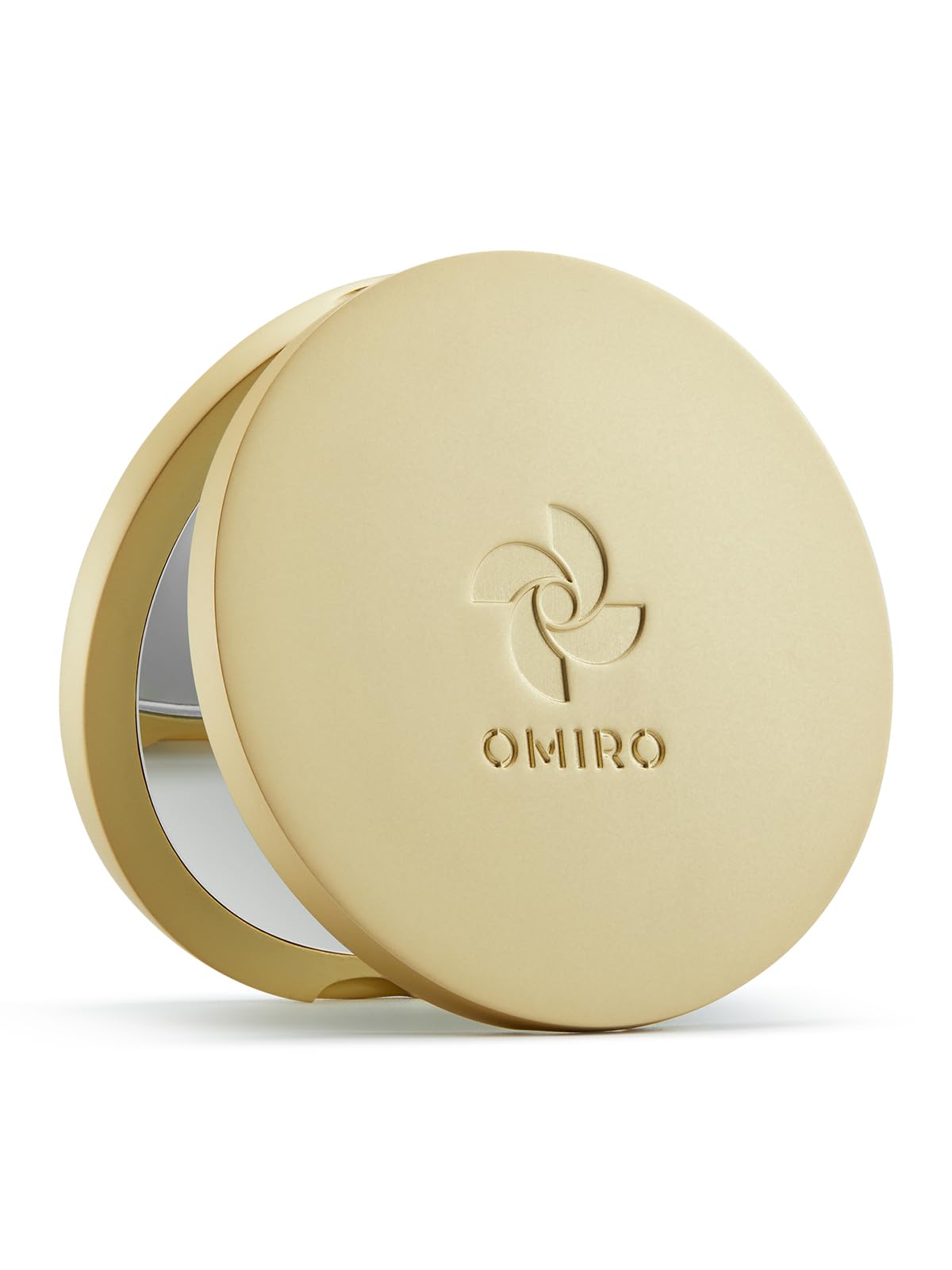 OMIRO Compact Mirror 1X/15X Magnifying Gold Metal Pocket 3.7in Travel