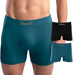 Kit 2 Cueca Boxer Microfibra Mash Sem Costura Alongada