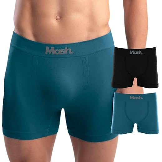 Kit 2 Cuecas Boxer Mash Poliamida Toque Gelado Sem Costura Masculina