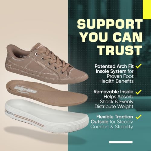 Image of Skechers Women's Arcade See Ya There | Casual sneaker, Patented Skechers Arch Fit insole with Podiatrist-Certified Arch Support, Slip-Ins, Machine Washable