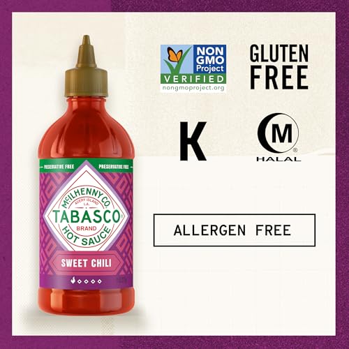 Image of TABASCO Brand Sweet Chili Sauce, Mild Hot Sauce, Easy-to-Squeeze Bottle, Perfect Balance of Sweet & Heat, Versatile Flavor, Great on Fish Tacos, Salads, Asian Food & More, 11 Oz (Pack of 1)