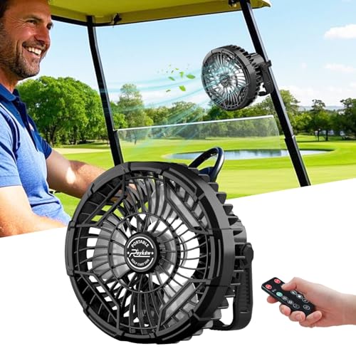 Roykaw Golf Cart Fan 10400 mAh Rechargeable