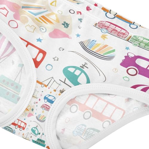 Colorful Transportation Vehicles Cars Toddler Girls's Underwear 2T 202c13814