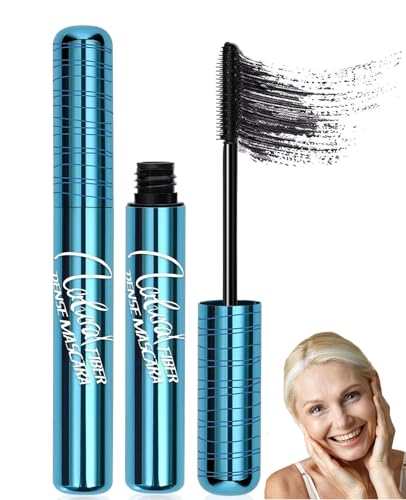 Mascara für ältere Frauen schwarze,Wasserfeste Wimperntusche natürlich,Hypoallergen,Volumengebend für dünner werdende Wimpern und empfindliche Augen(2er-Pack)
