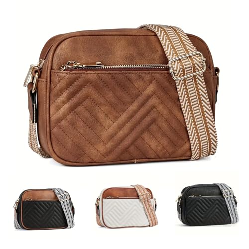 Bolsa Bandolera para Mujer，Bolsas Crossbody Mujer de Impermeable de Gran Capacidad y Múltiples Bolsillos,bolso cruzado para mujer con Correa...