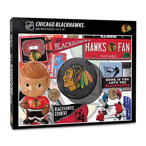 Image of YouTheFan NHL Chicago Blackhawks Retro Team Large Puzzle