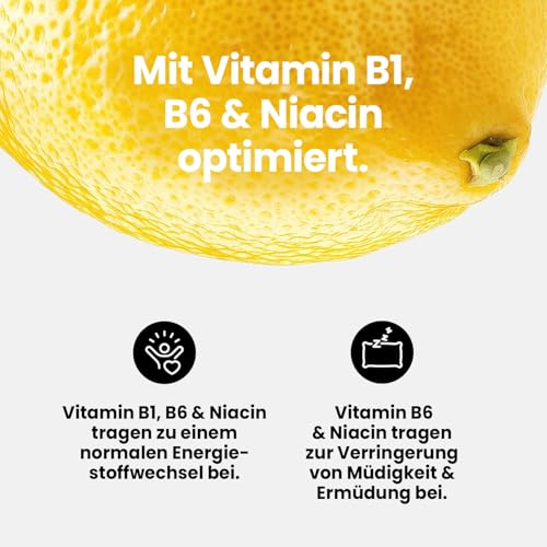Best Body Nutrition ZEROP Vital Zuckerfreies Getränkekonzentrat Sirup Eistee-Zitrone Ohne Aspartam 1 L ergibt 80 L Getränk Fitness Drink mit Vitaminen B1 B6 Niacin Kalorienarm Wassersprudler