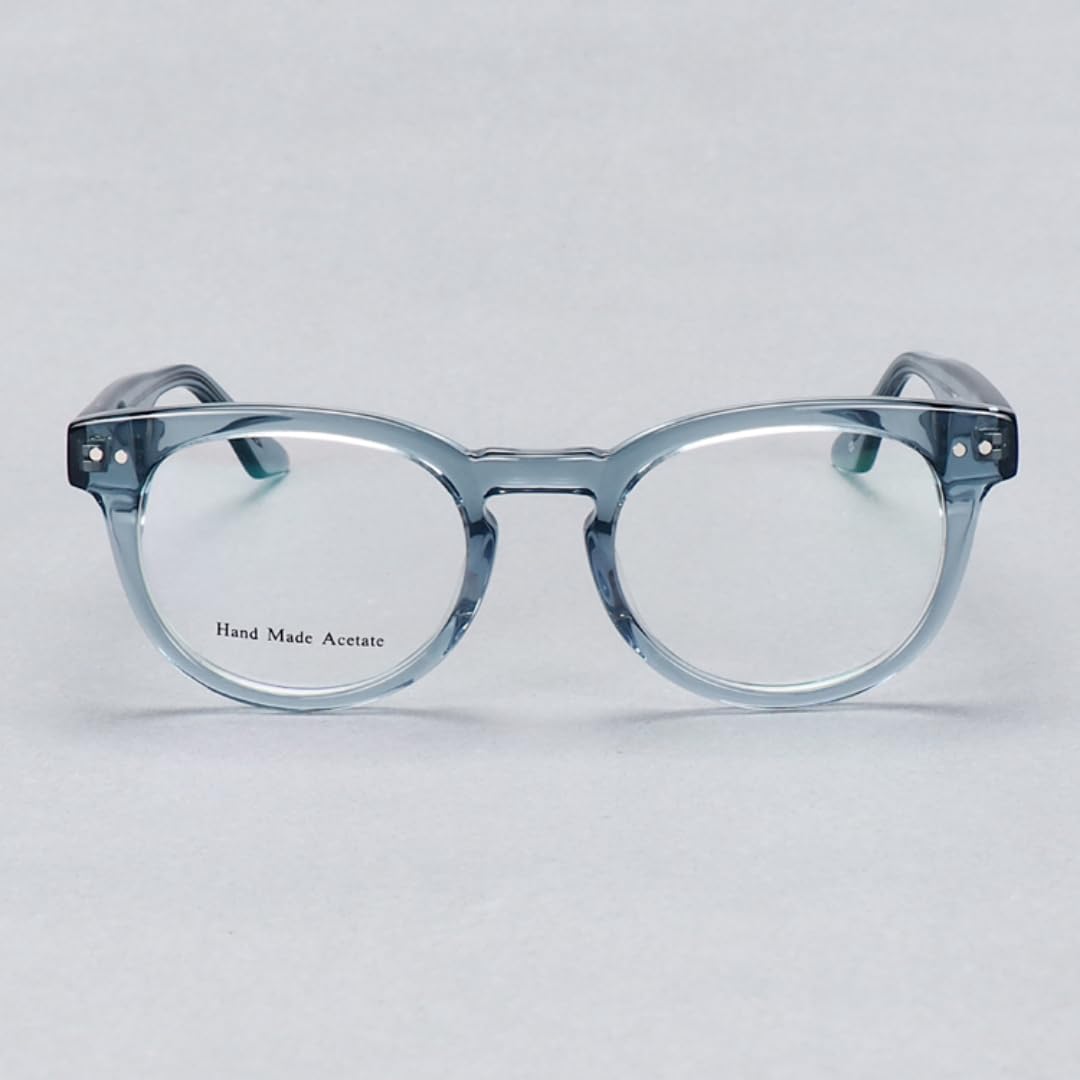 Okrągłe damskie okulary korekcyjne, męskie, pełne oprawki, przezroczyste
