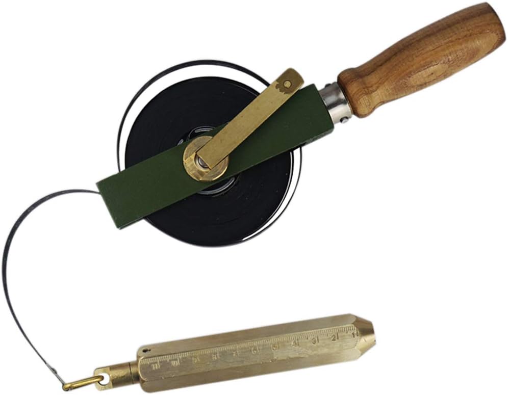 Oil Tank Gauging Tapes Fuel Measuring Device with Carbon Steel Tape & Brass Graduated Plumb Bob