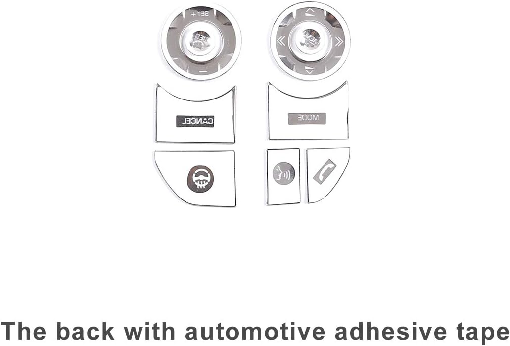 Aluminum Alloy Car Steering Wheel Button Cover Trim Sticker For Range Rover Sport,Rover Range Rover Vogue L405,Discovery 5 2013-2019 (With Heating)