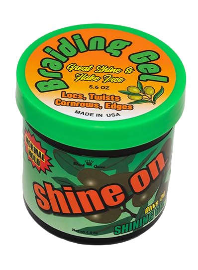 Black Queen Soft Hold Braid Gel for 4C Hair – Perfect Grip for Braids, Twists, Locs & Edges – Flake-Free, No White Residue – Unscented, Made in USA – 5.6 oz Bonus Size