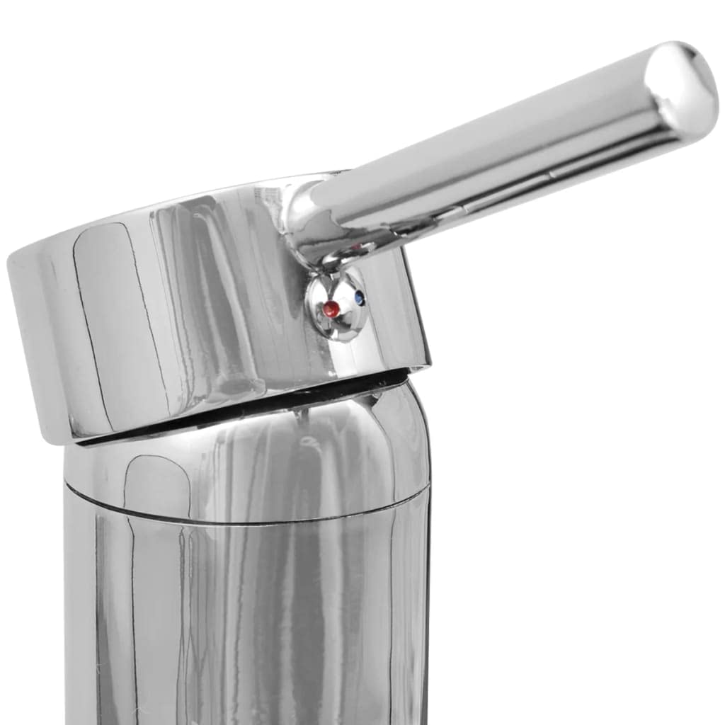 vidaXL Lavabo de Baño Rectangular con Grifo Mezclador de Cerámica Blanco Hogar