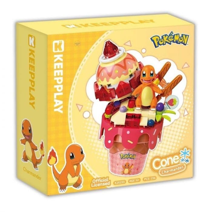 Pokémon Cone Building Blocks Toy Set | Keeppley | Lego Compatible | Simplified Chinese | 15+ Years | Charmander