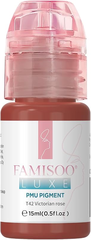 Tinta para maquiagem permanente FAMISOO T42-Victorian-Rose, 15 mL