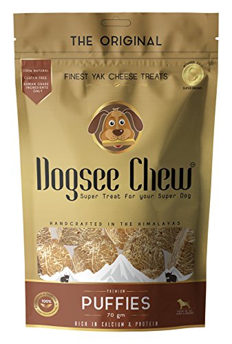DOGSEE CHEW Puffies For Dry Dog Food For All Life Stages, Cheese Flavor, 70g