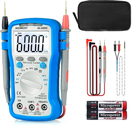 6000 Counts Trms Digital Multimeter Auto Ranging - Multitester For Ac/Dc Current Voltage Resistance Capacitance Frequency/Duty,Diode/Hfe, Ncv, Temperature With Auto Backlight #TOP25