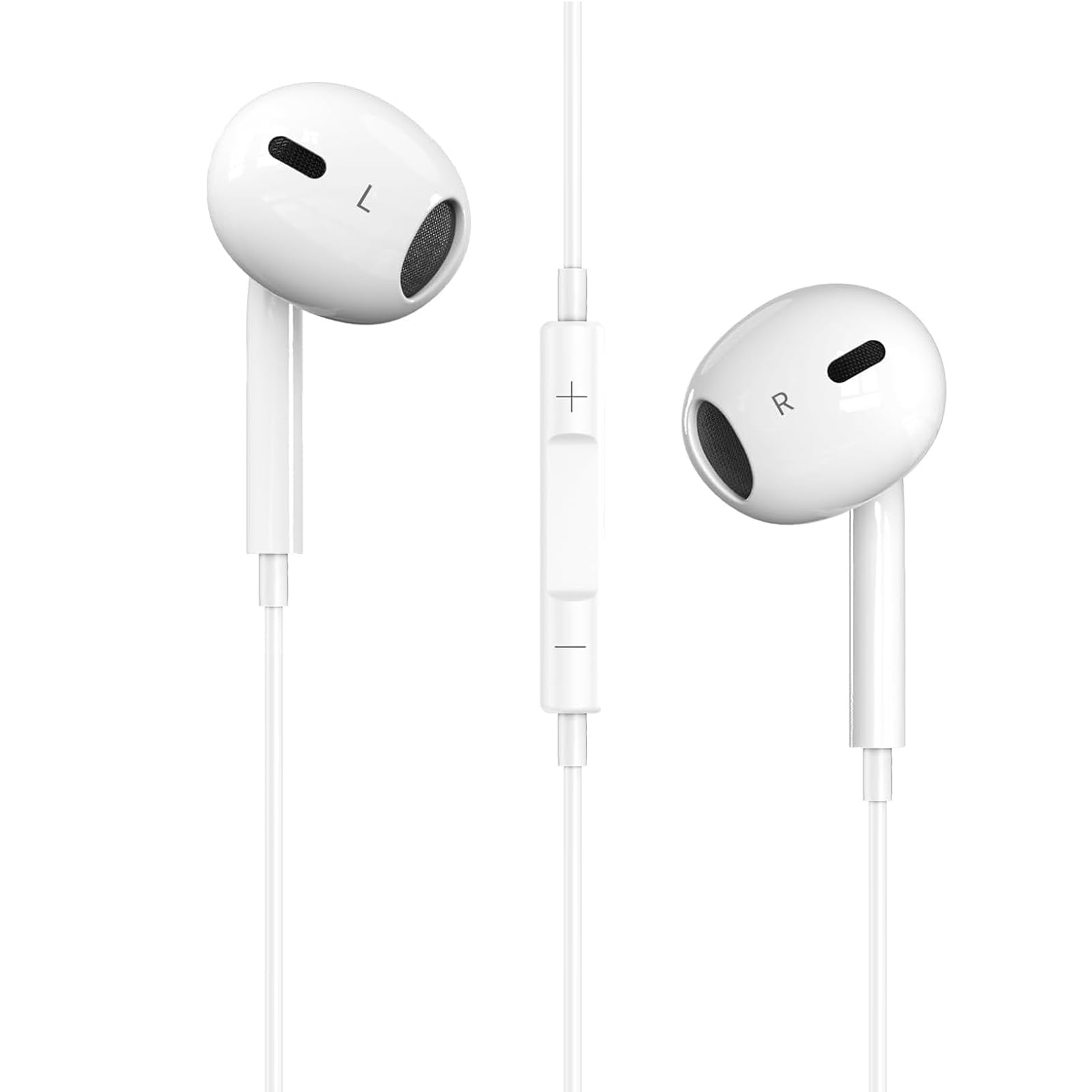 1 Packs-for iPhone Headphones Wired Earbuds/Earphones Nosie Reduction Built-in Microphone & Volume Control Headsets Compatible with iPhone 14/13/12/11/XR/XS/X/8/7/SE/Pro/Pro Max, Plug and Play D5ZC