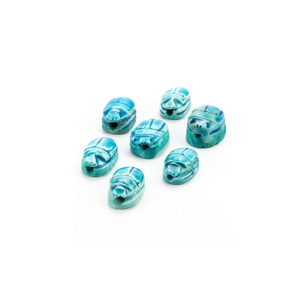Coccinelle égyptienne en pierre contre le stress : 7 amulettes de protection avec trou