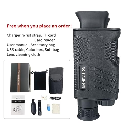 Zstar Nachtsichtgerät Monokulares Nachtsicht Teleskop, 8X Zoom Nachtsichtbrille mit 32 GB TF-Karte, 1,54 Zoll TFT LCD, Hochempfindlicher COMS-Sensor