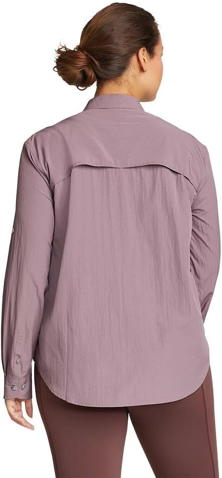 Eddie Bauer Women's UPF Guide Long-Sleeve Shirt, Dusty Violet, Medium - Image 2